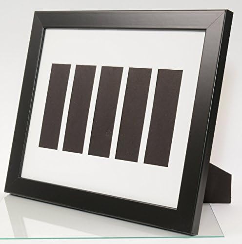 CreativePF- [PBW11X14BK-W] מסגרת תאי צילום לחתונה שחורה- מחזיקה 5-2x6 עם מחצלת לבנה להצגה, להוקיר ולשמור